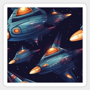 Spaceship Pattern Sticker